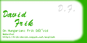 david frik business card